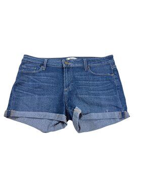 Paige Jimmy Jimmy Rolled Denim Shorts Womens Size 29 Mid Rise Blue Stretch